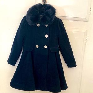 S Rothschild & Co. Big Girls Princess Dress Coat. Size 5/6. Dark Navy Color
